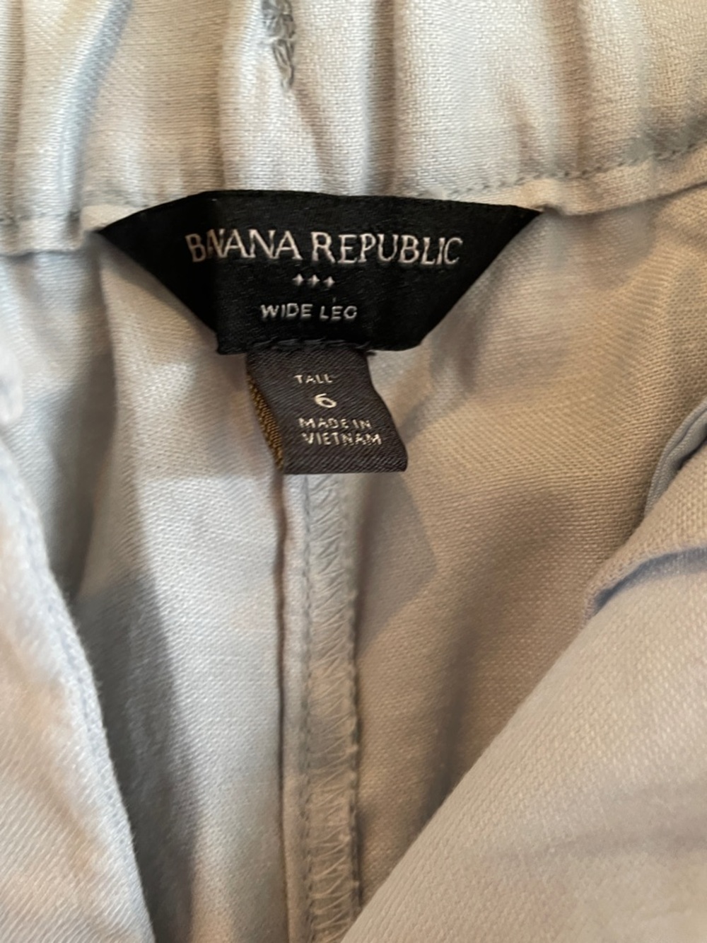 Banana Republic Pale Blue Wide-Leg Trousers - Picture 2 of 4